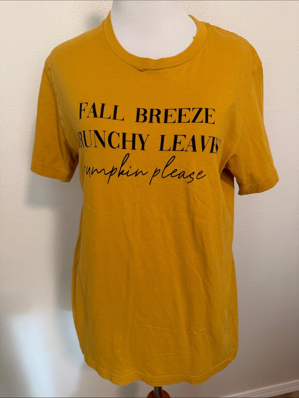 Bella Canvas Mustard Yellow 'Fall Breeze' Graphic Tee - Men's Short Sleeve
